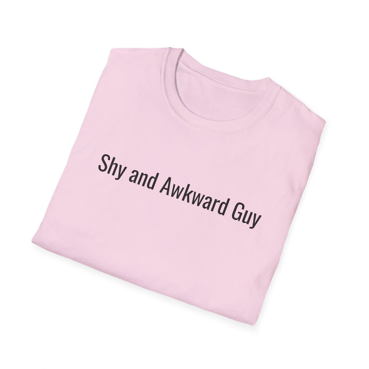 Shy and Awkward Guy Unisex Softstyle T-Shirt - Perfect for Introverts and Casual Wear