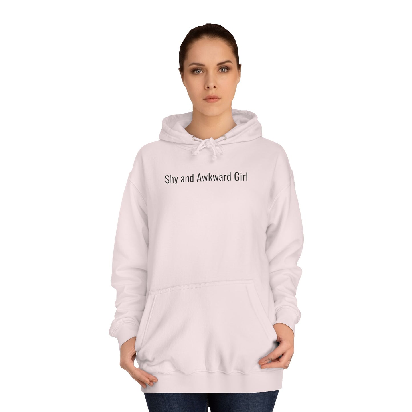 Shy and Awkward Girl Unisex College Hoodie