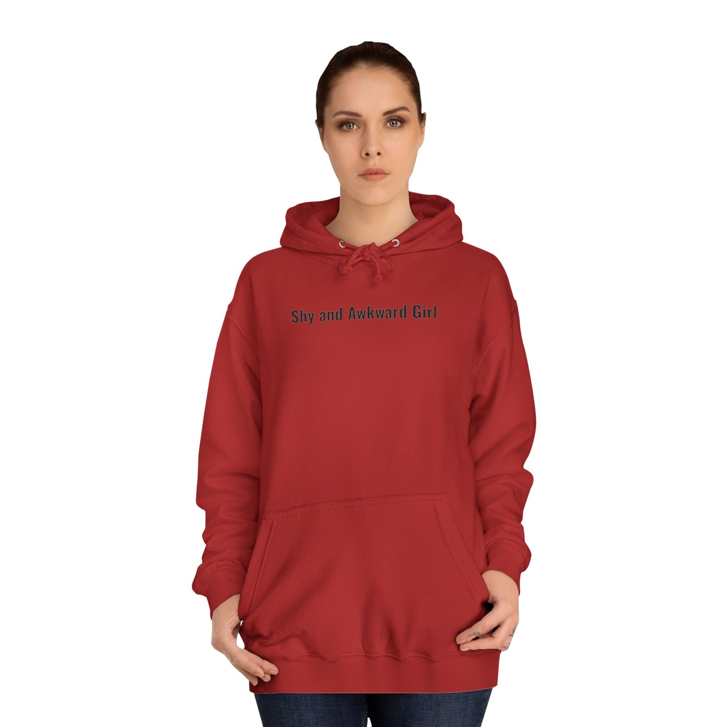 Shy and Awkward Girl Unisex College Hoodie