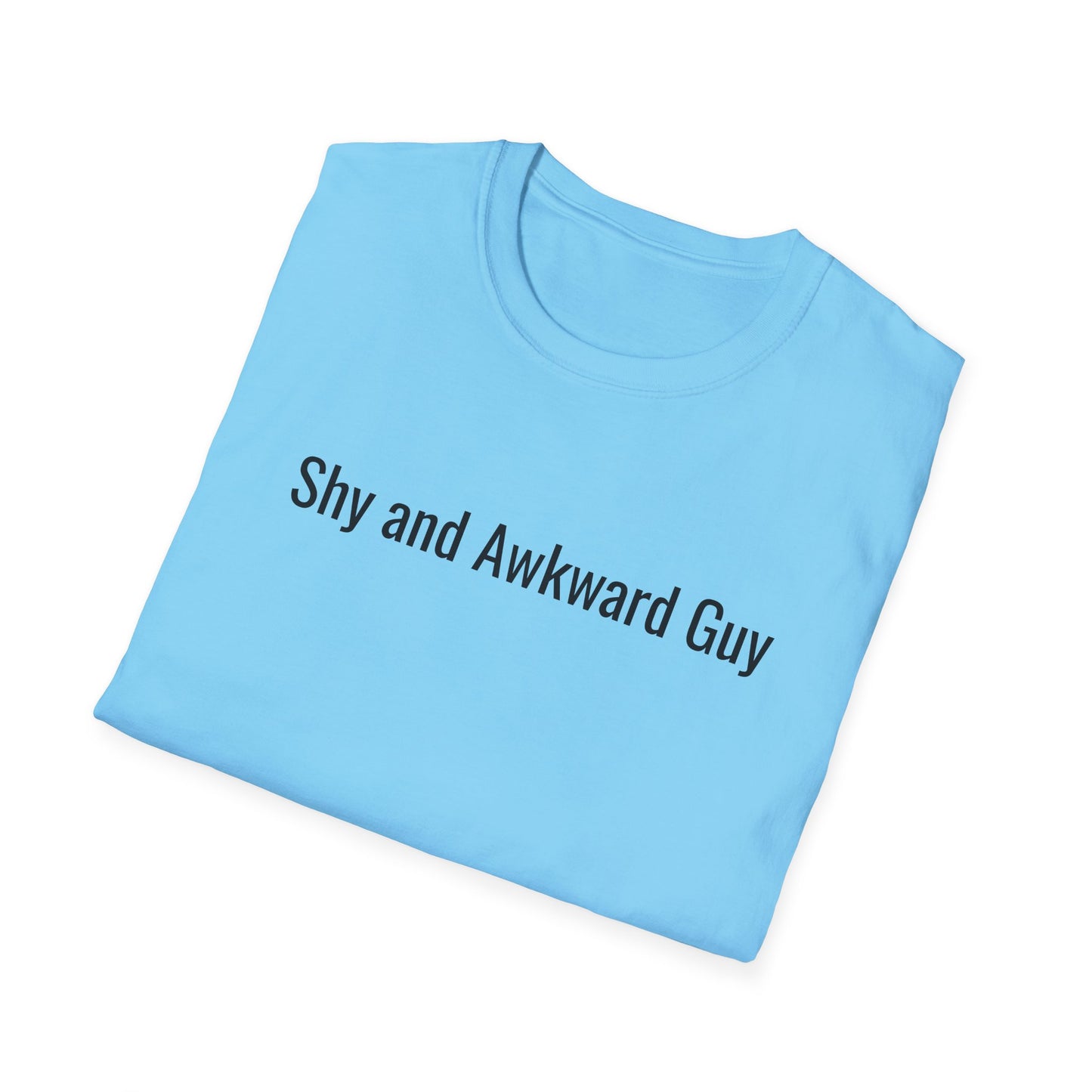 Shy and Awkward Guy Unisex Softstyle T-Shirt - Perfect for Introverts and Casual Wear