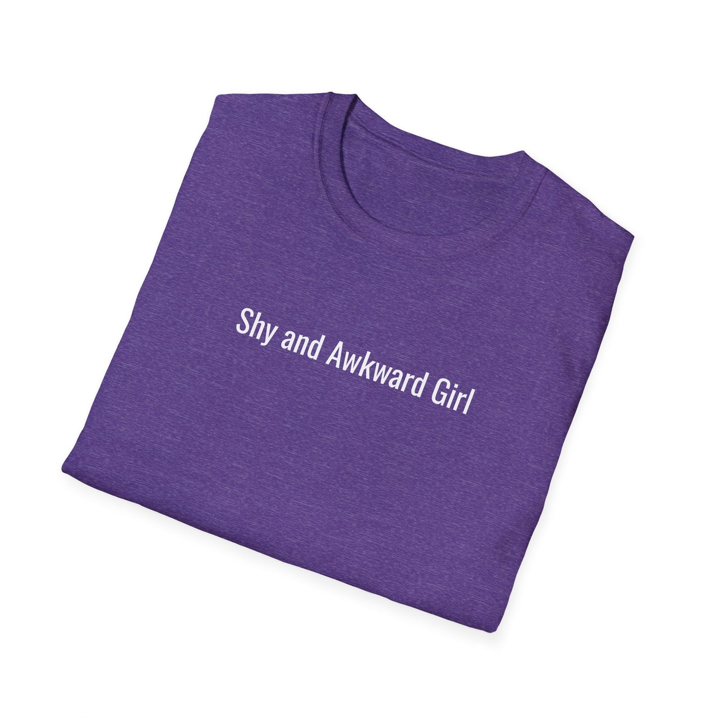 Shy and Awkward Girl Unisex Softstyle T-Shirt - Perfect for Introverts and Casual Wear