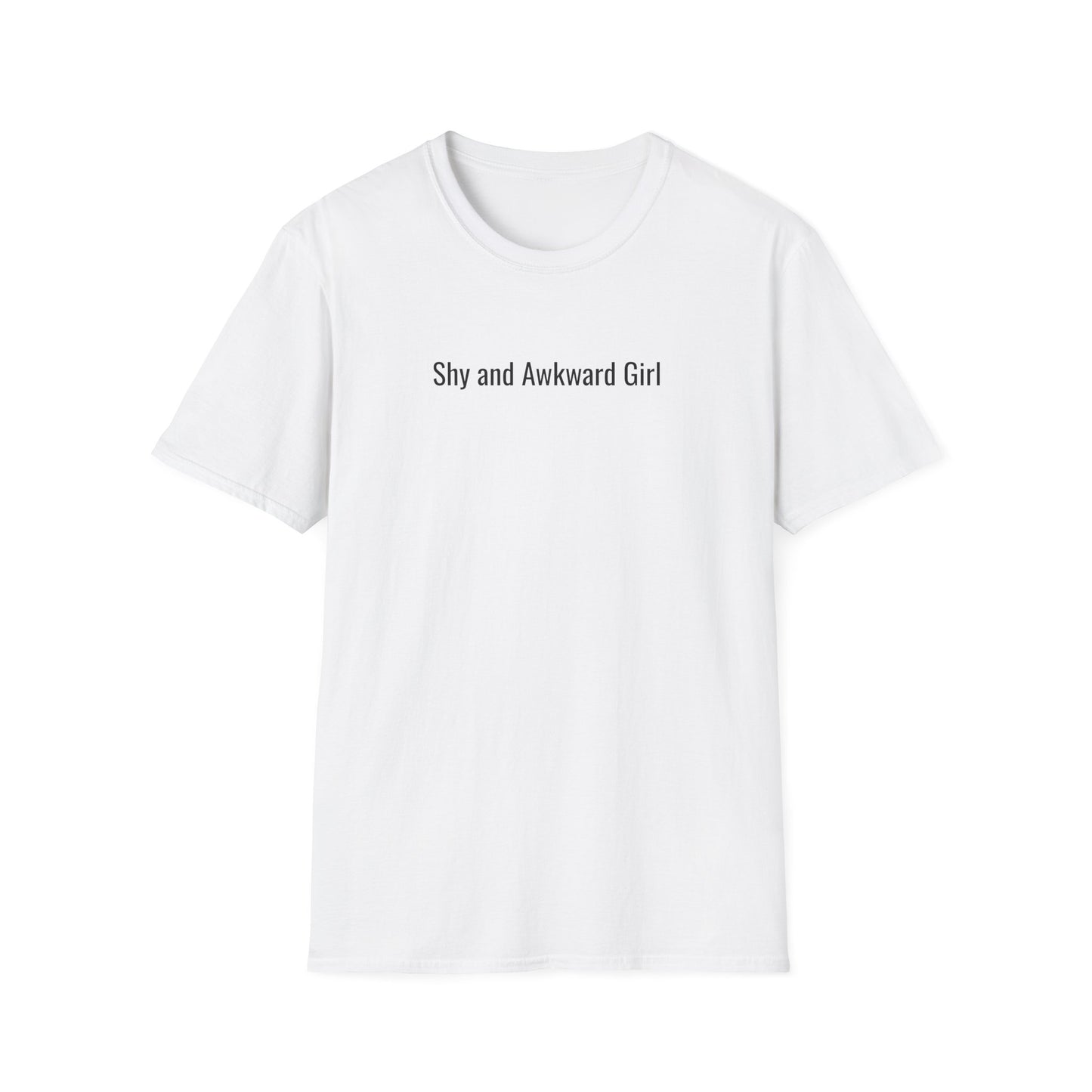 Shy and Awkward Girl Unisex Softstyle T-Shirt - Perfect for Introverts and Casual Wear