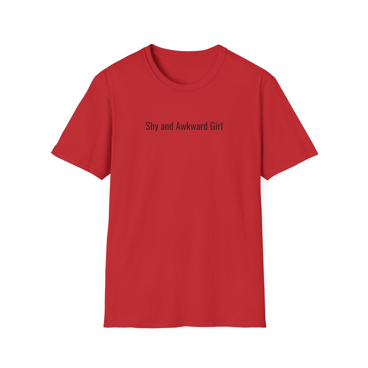 Shy and Awkward Girl Unisex Softstyle T-Shirt - Perfect for Introverts and Casual Wear