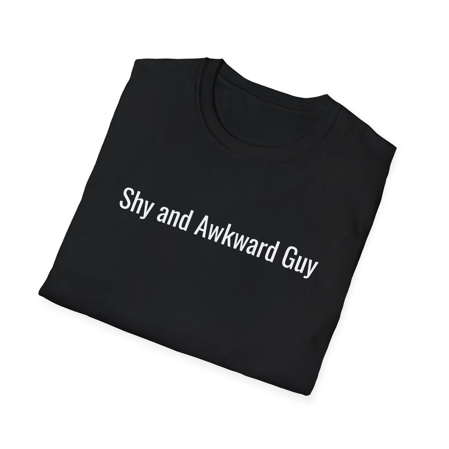 Shy and Awkward Guy Unisex Softstyle T-Shirt - Perfect for Introverts and Casual Wear