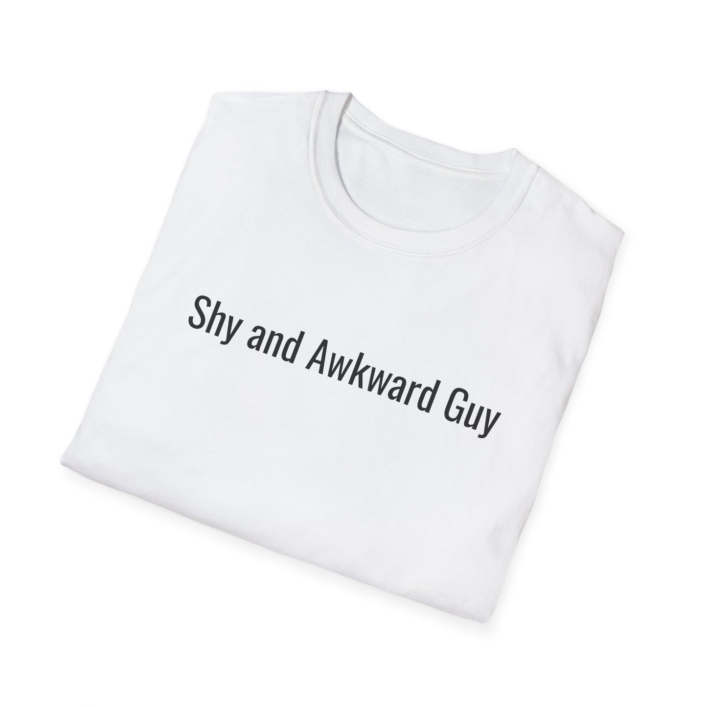 Shy and Awkward Guy Unisex Softstyle T-Shirt - Perfect for Introverts and Casual Wear