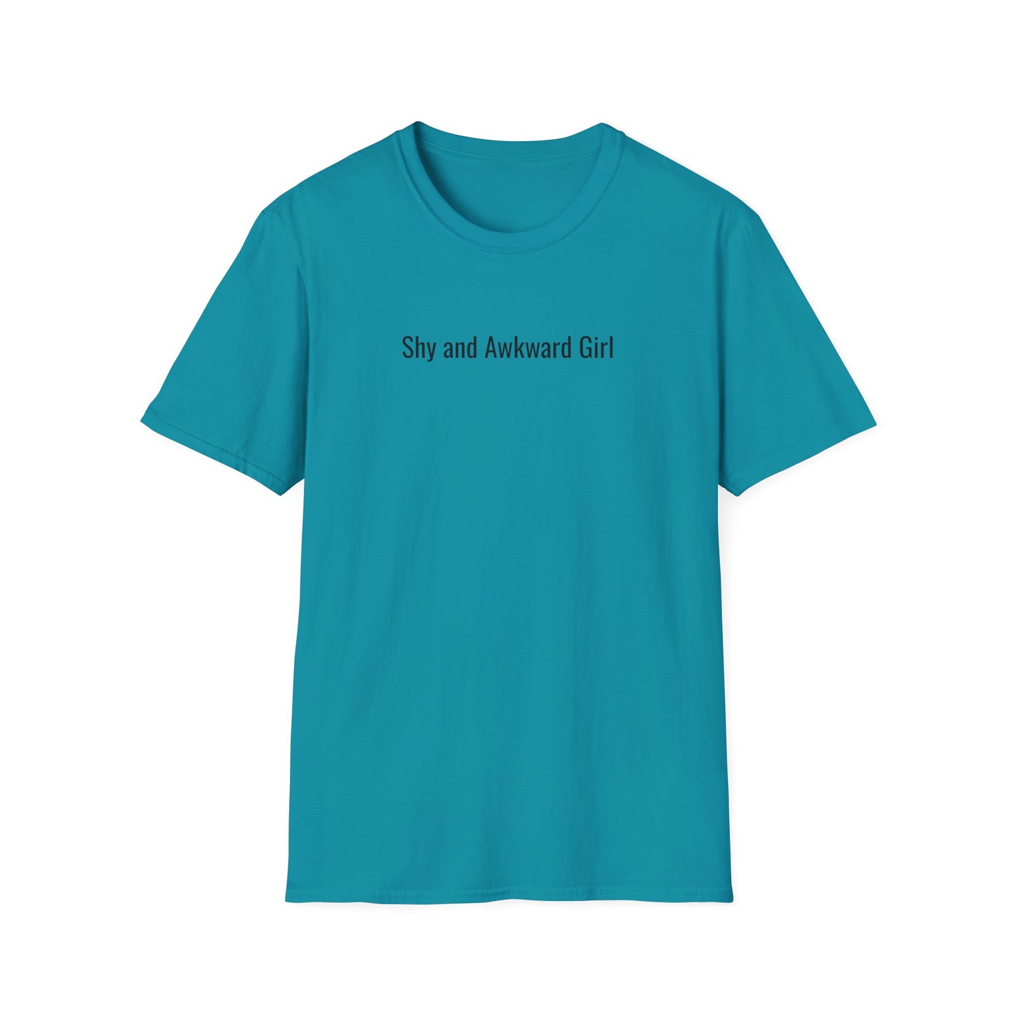 Shy and Awkward Girl Unisex Softstyle T-Shirt - Perfect for Introverts and Casual Wear