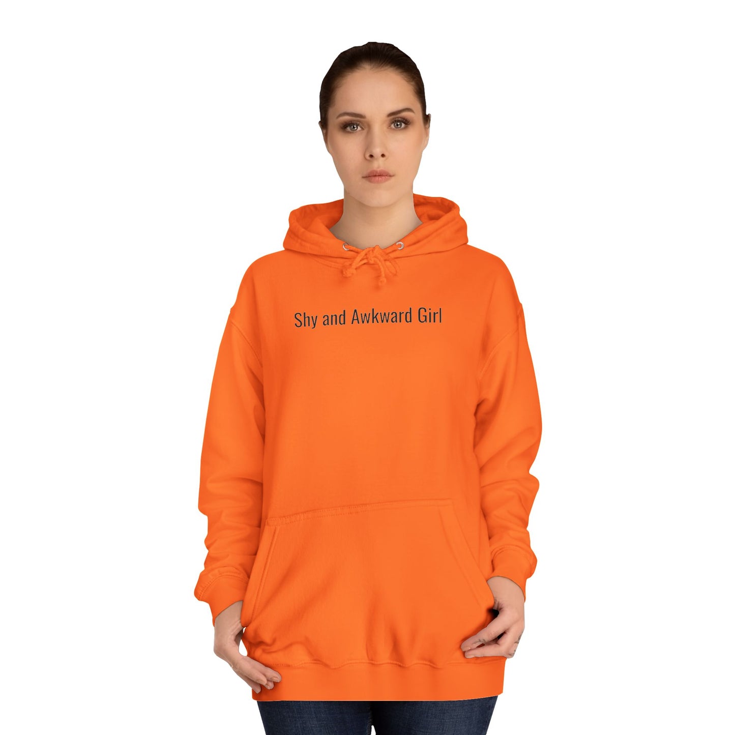 Shy and Awkward Girl Unisex College Hoodie