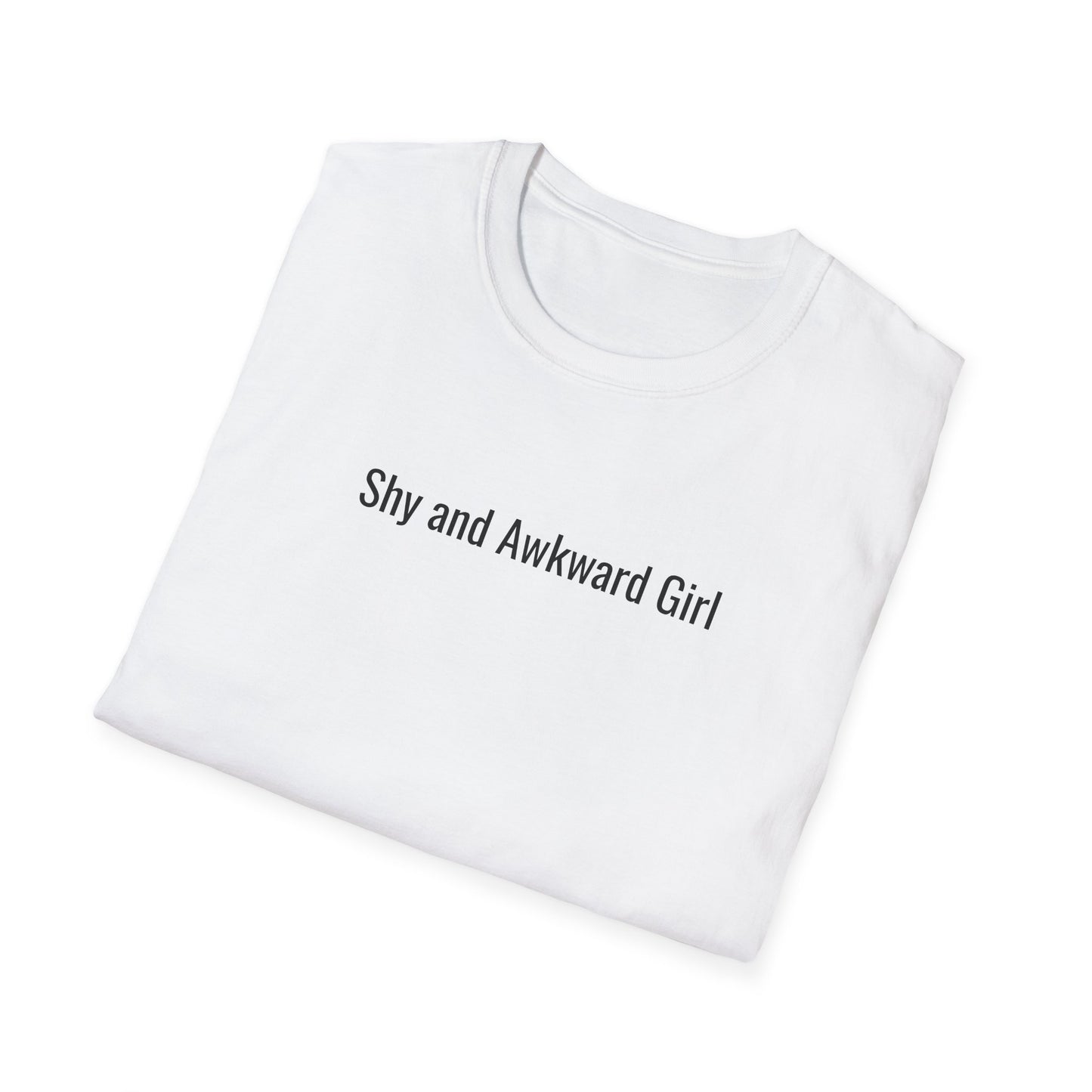 Shy and Awkward Girl Unisex Softstyle T-Shirt - Perfect for Introverts and Casual Wear