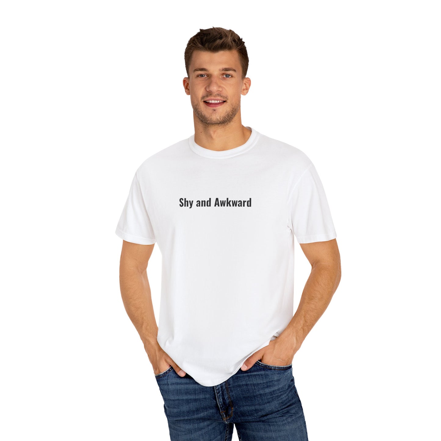 Shy and Awkward Unisex Garment-Dyed T-Shirt