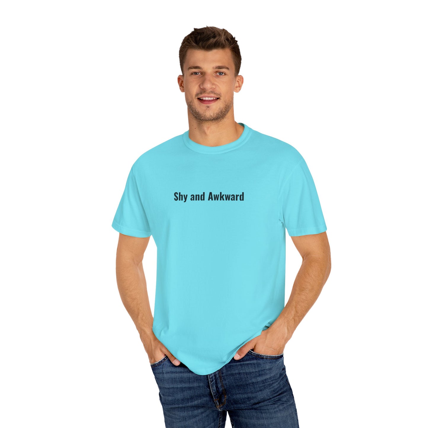 Shy and Awkward Unisex Garment-Dyed T-Shirt