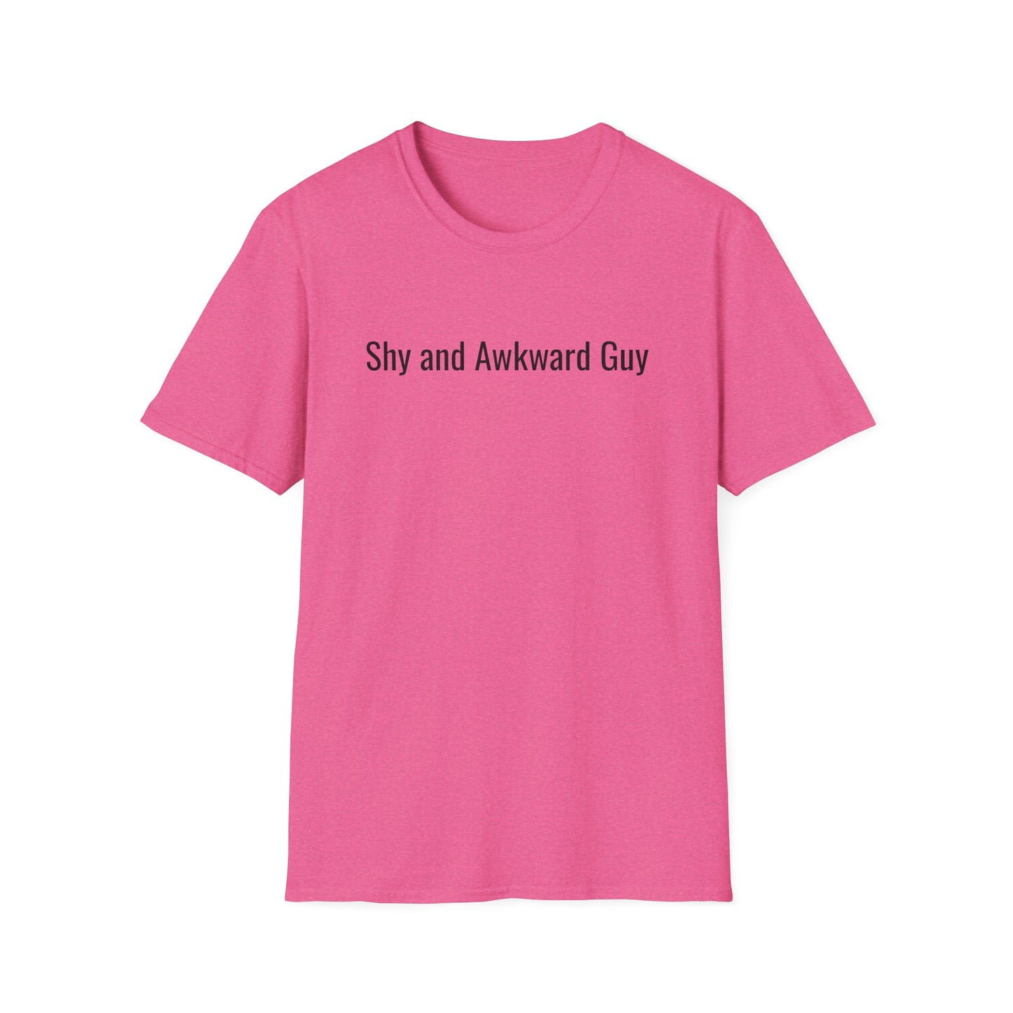 Shy and Awkward Guy Unisex Softstyle T-Shirt - Perfect for Introverts and Casual Wear