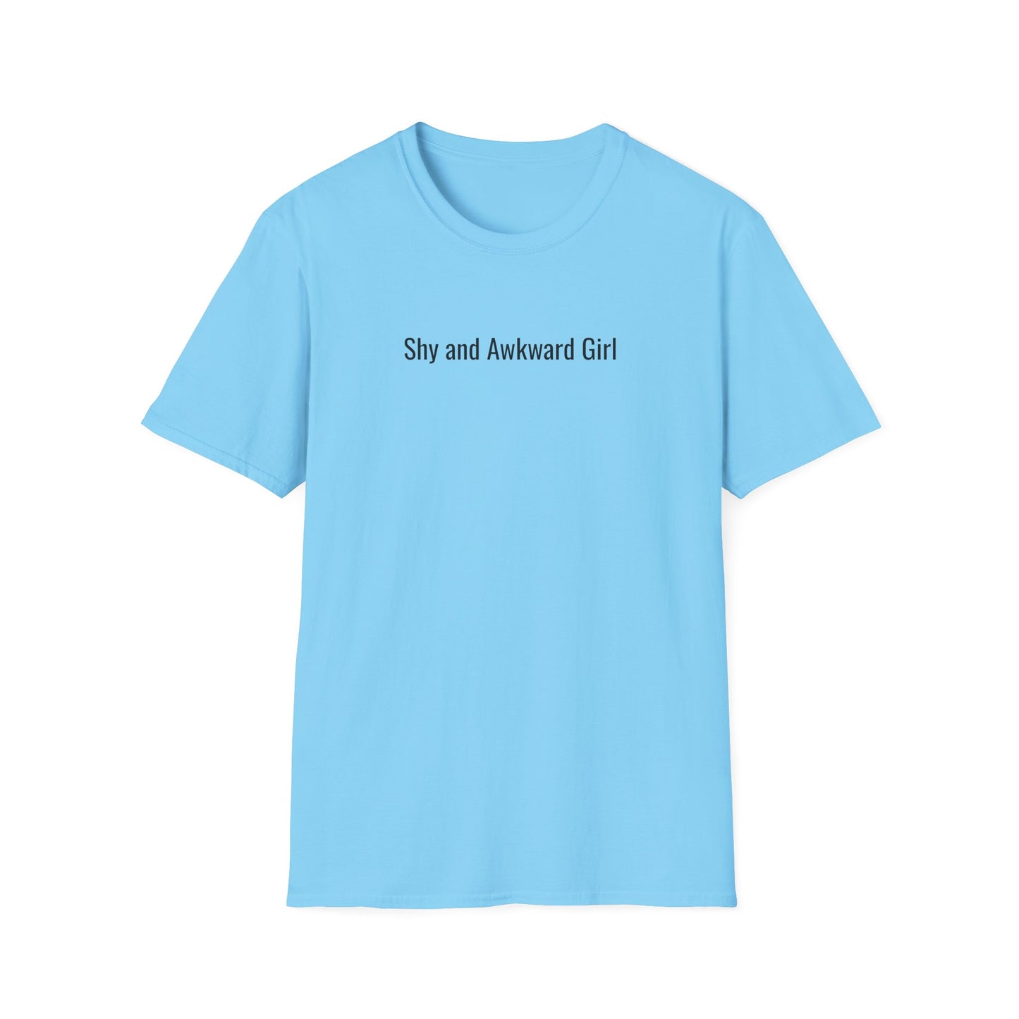 Shy and Awkward Girl Unisex Softstyle T-Shirt - Perfect for Introverts and Casual Wear