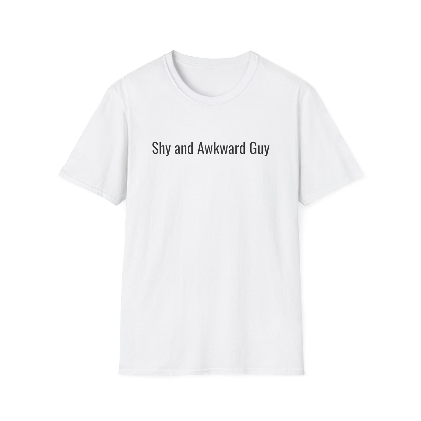 Shy and Awkward Guy Unisex Softstyle T-Shirt - Perfect for Introverts and Casual Wear