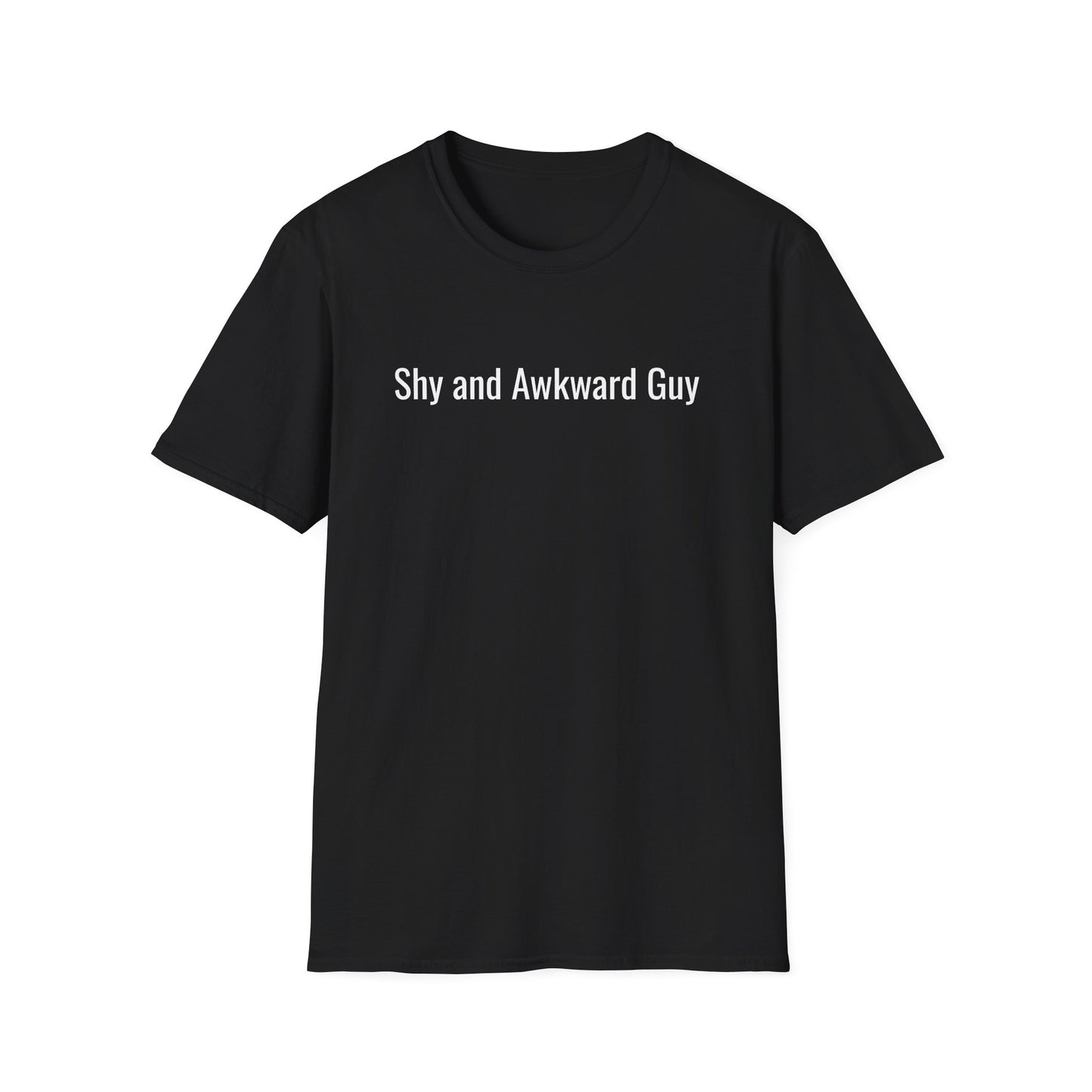 Shy and Awkward Guy Unisex Softstyle T-Shirt - Perfect for Introverts and Casual Wear