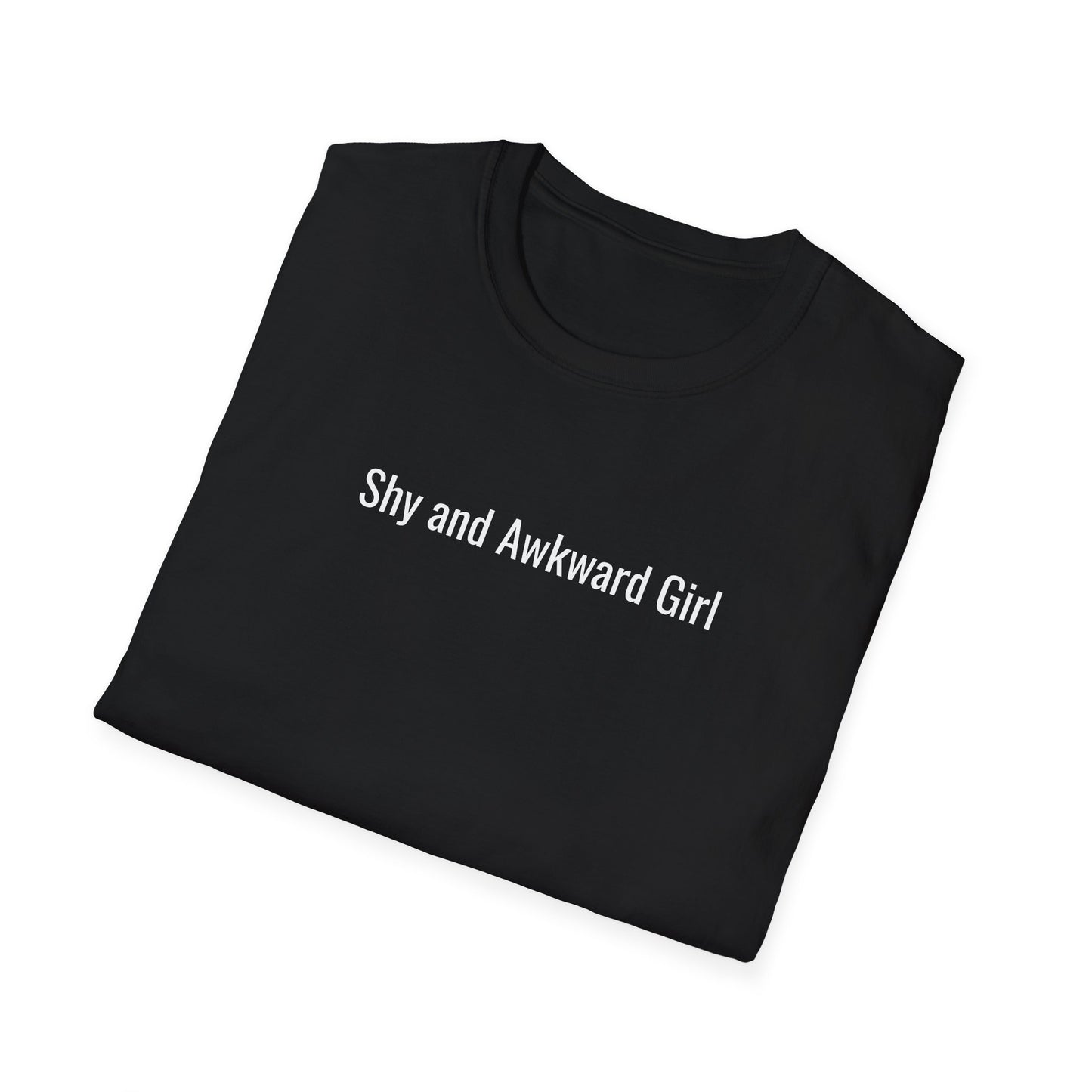 Shy and Awkward Girl Unisex Softstyle T-Shirt - Perfect for Introverts and Casual Wear