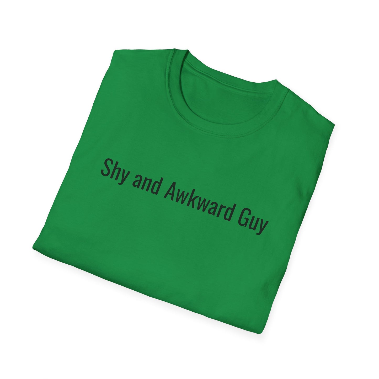 Shy and Awkward Guy Unisex Softstyle T-Shirt - Perfect for Introverts and Casual Wear