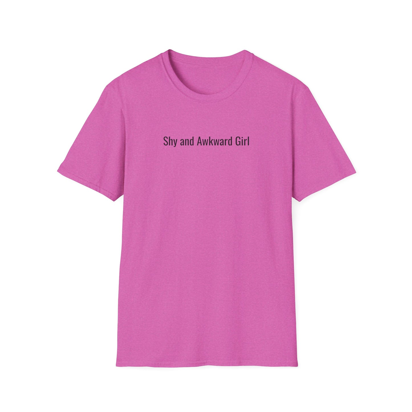 Shy and Awkward Girl Unisex Softstyle T-Shirt - Perfect for Introverts and Casual Wear