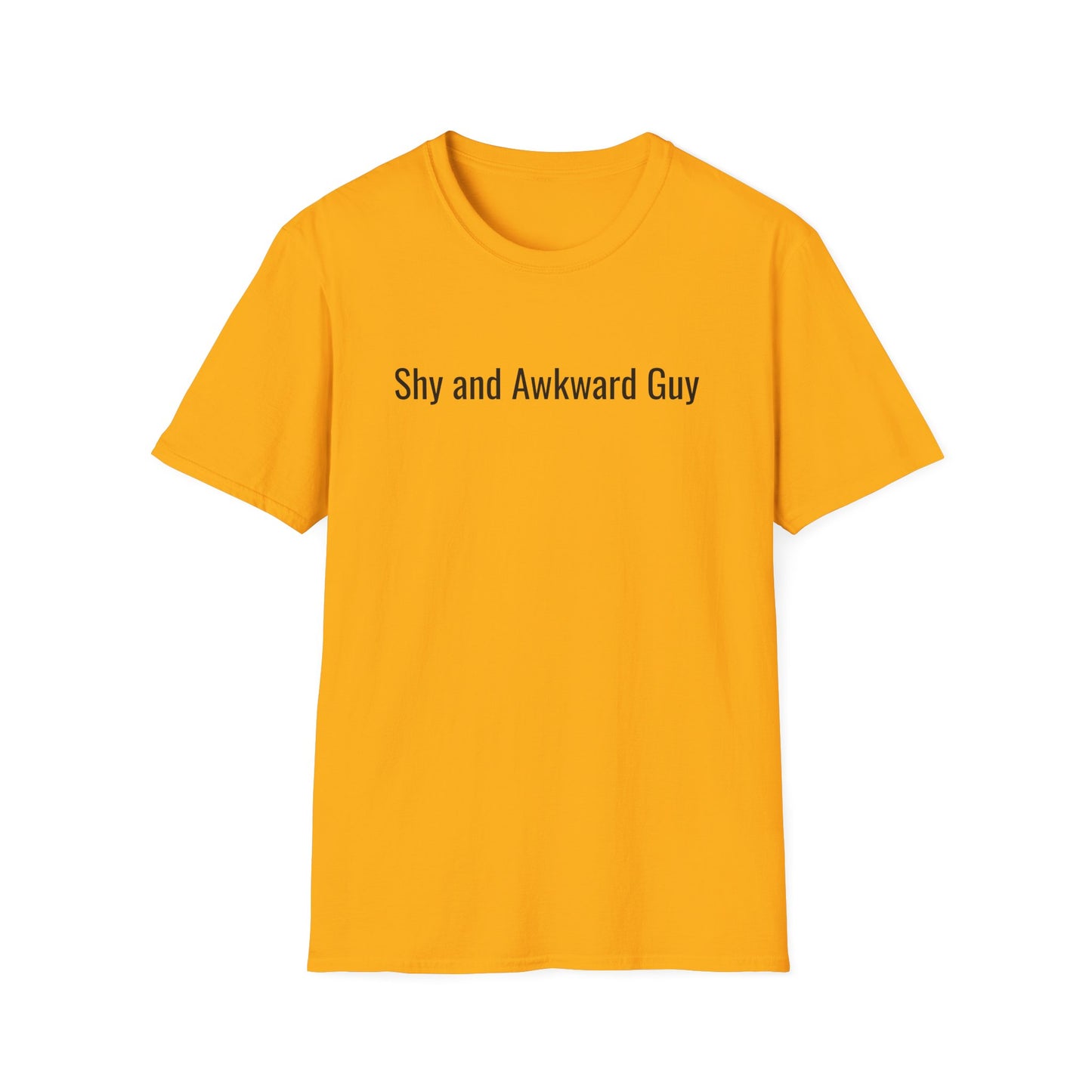 Shy and Awkward Guy Unisex Softstyle T-Shirt - Perfect for Introverts and Casual Wear