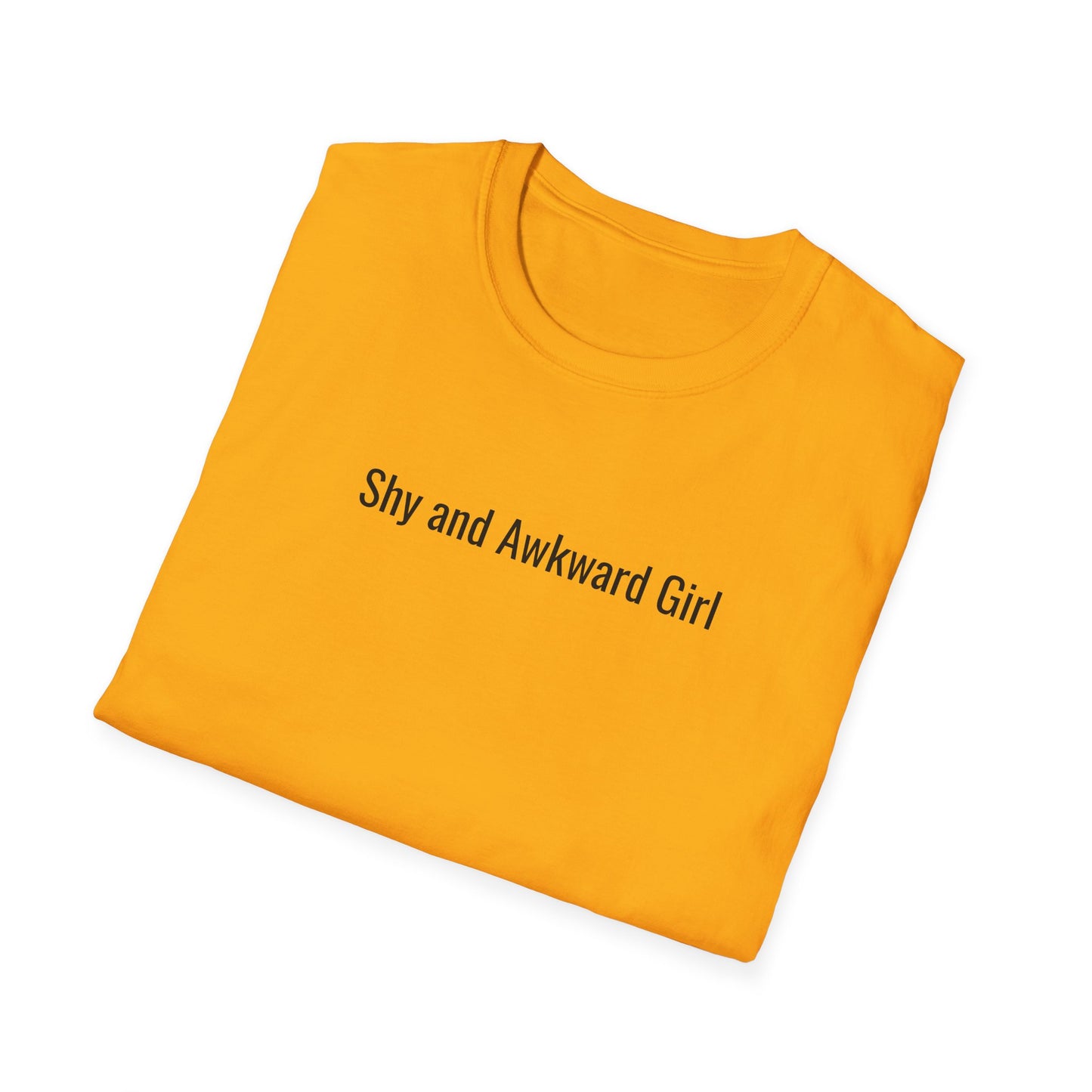 Shy and Awkward Girl Unisex Softstyle T-Shirt - Perfect for Introverts and Casual Wear